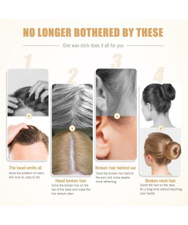 Wax Stick 2.7Oz 75g Portable Hair Wax Setting Hair Pomade Stick Non-Greasy Styling Hair Wax for Unruly Hair Frizz Edge - Buy Online on GoSupps.com