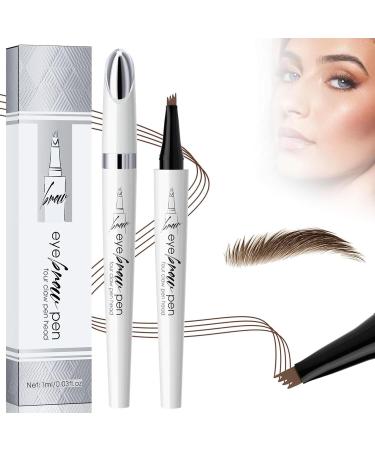 Eyebrow Pencil Liquid Eyebrow Pen 4 Tip Microblading Eyebrow Pen Creates Natural Looking Brows Effortlessly Eye Brow Pencils for Women (01) - Buy Online on GoSupps.com