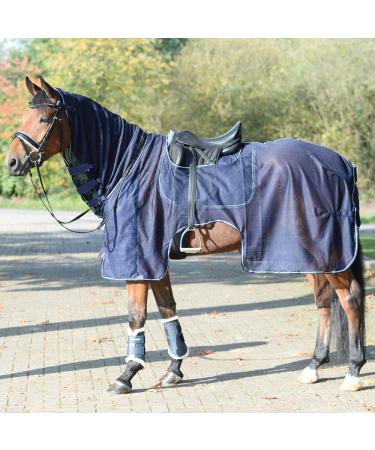 Busse Fly Riding Blanket Moskito III Navy with Neck Part 115 Navy