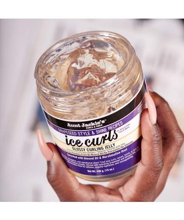 Aunt Jackie's Grapeseed Style and Shine Curling Jelly - 15 oz Unscented | Hydrates, Softens, Defines Waves, Curls, and Coils - Buy Online on GoSupps.com