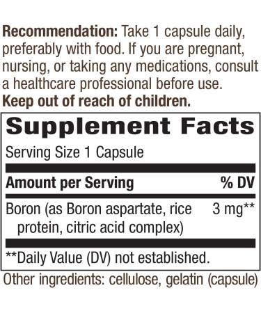 Nature's Way Boron Complex - 100 Capsules | Essential Mineral Support - Buy Online on GoSupps.com