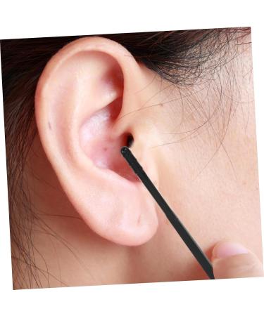 Anneome 300pcs Disposable Ear Wax Cleaning Sticks Black Gentle Adhesive Ear Wax Removal Tool with Comfortable Tips for Home Travel Office Use Portable Scoop Picker - Buy Online on GoSupps.com