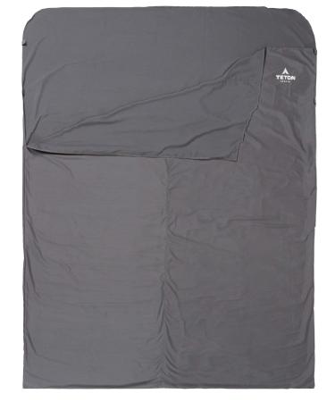 TETON Sports Sleeping Bag Liner A Clean Sheet Set Anywhere You Go Perfect for Travel, Camping, and Anytime Youre Away from Home Overnight Machine Washable Travel Sheet Set for Your Sleeping Bag Cotton Mammoth / 91" X 58"