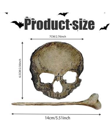 Skull Hair Pin for Woman Halloween Retro Plating Hairdressing Skull Hair Clip Gothic Halloween Hair Accessories for Party Makeup Cosplay Costume Goth Hair Clips - Buy Online on GoSupps.com