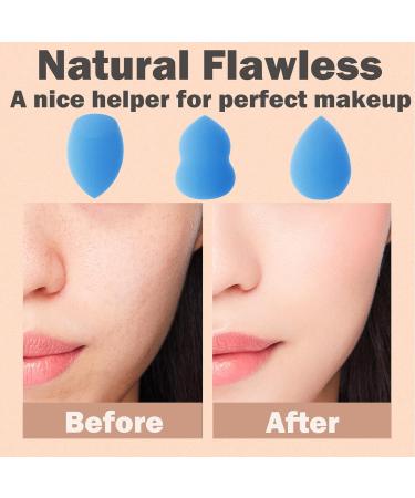 TCPENG Makeup Sponge for Blending Liquid Foundation Cream & Powder - Easy to Clean Super Soft & Non Latex Beauty Blender Concealer Applicator (3 Pack Blue) - Buy Online on GoSupps.com