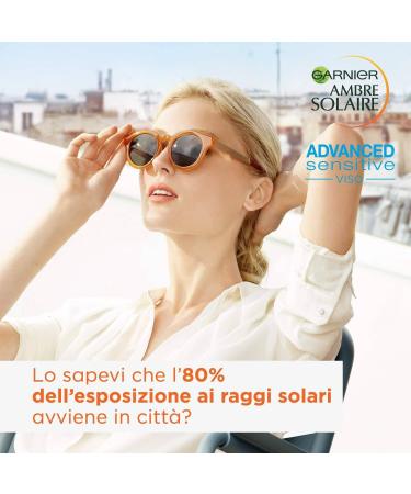 Garnier Garnier Ambre Solaire Advanced Sensitive Face Sunscreen SPF 50+ 50ml - Buy Online on GoSupps.com