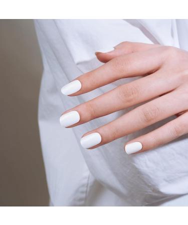 Danni & Toni Half Hardened Gel Nail Films - Pure White UV Gel Nail Foil Set | Self-Adhesive Wraps for Stunning Nail Design | 28 Stickers - Germany - Buy Online on GoSupps.com