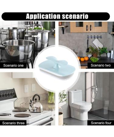 Fovolat Cleaning Scrubber Brush Absorbent Sponge Cleaning Squeegee Brush Reaches Into Tight Spaces Window Washing Equipment for Glass Cooktop Washbasin Blue - Buy Online on GoSupps.com