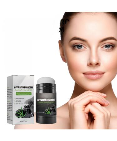 Activated carbon cleaning facial mask stick apply facial mask containing camellia seed oil activated carbon sodium hyaluronate can deeply clean skin shrink pores remove acne moisturize(1.4oz)