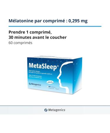 MetaSleep Facilitates Sleeping Promotes Restful Sleep Food Supplement 60 Tablets Economical Format 2 Months - Buy Online on GoSupps.com
