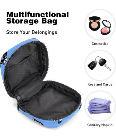 Portable Butterfly Print Menstrual Cup Storage Bag with Zipper - Period Kit Pouch for Women/Girls - Color 3 - Buy Online on GoSupps.com