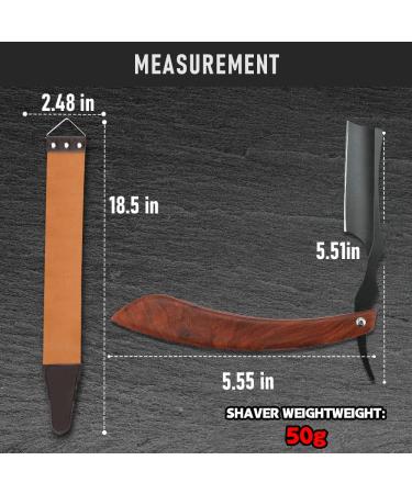 M&LD Cut Throat Razor Kit - Stainless Steel Straight Razor with Leather Sharpener - Buy Online on GoSupps.com