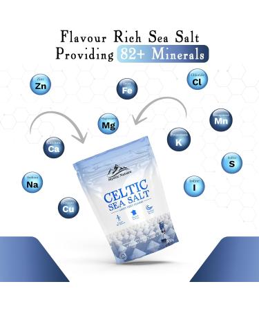 Mystic Nature Celtic Sea Salt - 500g | 100% Organic | Natural Unrefined Mineral Rich Celtic Salt Crystals From France | Rich In Magnesium Calcium Iron Potassium - Buy Online on GoSupps.com