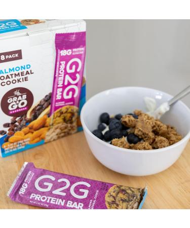 G2G Protein Bar Almond Oatmeal Cookie Real Food Ingredients Refrigerated for Freshness Healthy Snack Delicious Meal Replacement Gluten-Free 32 Count (4 Packs of 8) Almond Cookie Dough Raisin 1 count (Pack of 32) - Buy Online on GoSupps.com