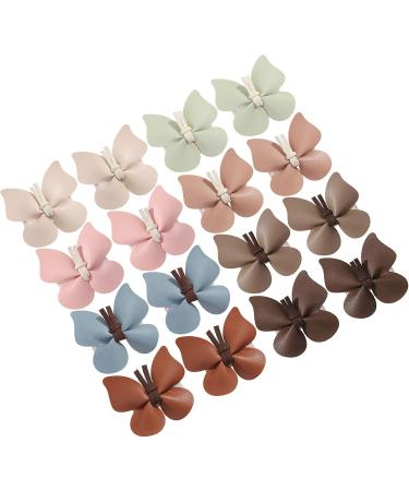 Set Of 16 Kids Butterfly Hair Barrettes PU Leather Hair Clips Unique Butterfly Hairpins Suitable For Various Occasions Hair Accessories For Little Girls Pack Of 16 Cute Butterfly Hair Clips PU Leather - Buy Online on GoSupps.com