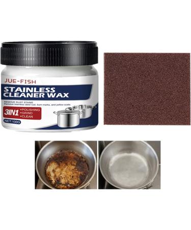 Metal Polishing Wax | Metal Care Stainless Cleaner Wax Rust Removal Cleaner Restorer Metal Polish Cleaner with Safe Ingredients for Pot Utensils Flume Faucet Range Hood Rowces - Buy Online on GoSupps.com