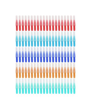 PARMI 100pcs Interdental Brushes Teeth Gentle Dental Pick Tooth Floss Interdental Brush Refill Dental Toothpick Cleaner