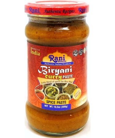 Rani Biryani Masala Curry Paste (Cooking Spice Paste for Indian Rice Dishes, Pullao/Pilau) 10.5oz (300g) Glass Jar  All Natural | Vegan | No Colors | Gluten Free | NON-GMO | Indian Origin SPICE PASTE 10.5 Ounce (Pack of 1)