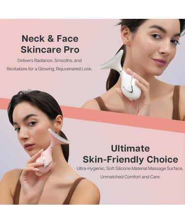 Iris Neck Face Massager - Pro Sculpting Tool for Radiance Contouring & Elasticity | All-in-1 Home Facial Spa Device (Pink - Buy Online on GoSupps.com