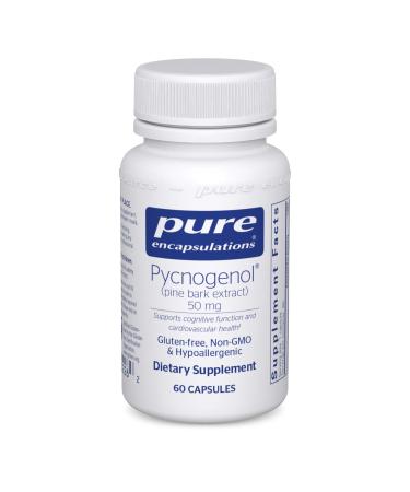 Pure Encapsulations - Pycnogenol (Pine Bark Extract) 50 mg - Hypoallergenic Supplement to Support Cognitive Function and Cardiovascular Health - 60 Capsules 60 Count (Pack of 1)