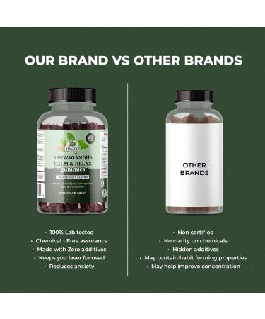 Ashwagandha Calm & Relax Gummies with Vitamin B6 Lemon Balm GABA & L-Glutamine 60 Gummies Red Berries Flavor Improve Sleep Stress Relief & Mood Vegan Gluten-Free Non-GMO - Buy Online on GoSupps.com