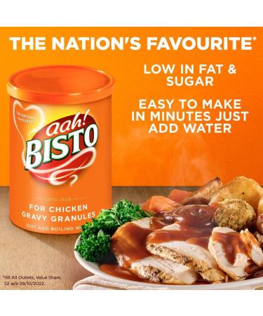 Bisto Chicken Gravy Granules 190g - 4 Pack | Just Add Boiling Water Low Fat & Sugar. - Buy Online on GoSupps.com