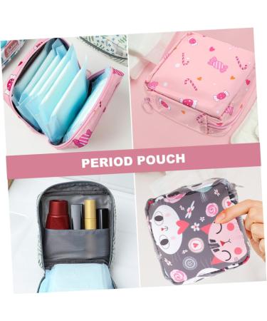 Healifty 4pcs Sanitary Napkin Storage Bag Set - Travel Organizer & Coin Purse for Menstruation, Large Capacity Period Bag - Cute Womens Matching Sets - Buy Online on GoSupps.com