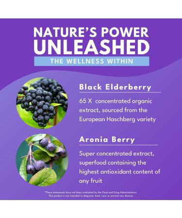 Bold Botanica Elderberry Plus 65x Concentrated Black Elderberry Capsules with Vitamin C and Zinc for Adults for Daily Immune Support Supplement & Seasonal Wellness Non-GMO 30 Vegan Capsules - Buy Online on GoSupps.com