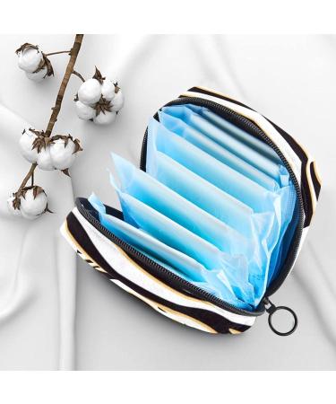 Stylish Zebra Print Menstruation Pad Bag with Zipper - Women's Tampon & Napkin Organizer - Buy Online on GoSupps.com