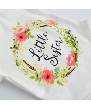 BOBORA Baby Girls Cotton Sisters Brothers Matching Rompers with Shirts 0-7Years - A Little Sister (6-12 Months) - Buy Online on GoSupps.com