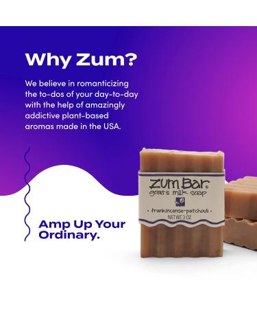 Zum Bar Goat's Milk Soap - Frankincense Patchouli - 3 oz (3 Pack) | Indigo Wild - Buy Online on GoSupps.com