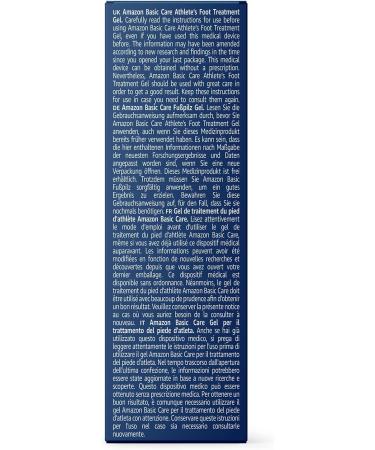 Amazon Basic Care Athlete's Foot Treatment Gel 60ml - Fast Relief for Athlete's Foot (Pack of 1) - Buy Online on GoSupps.com