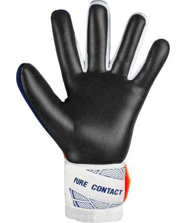 Reusch Unisex Youth Pure Contact Gold Junior Goalkeeper Gloves - Size 7 Blue-Orange-Black | International Shipping Available - Buy Online on GoSupps.com
