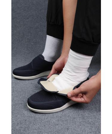 CBMTCR Men's Wide Width Walking Shoes - Adjustable Closure, Lightweight for Diabetic Swollen Feet - 11.5 Wide Dk-blue - Buy Online on GoSupps.com