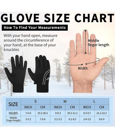 Achiou Winter Gloves for Men Women  Touch Screen Running Gloves  Waterproof Driving Glove for Texting Cold Weather Windproof Black Small - Buy Online on GoSupps.com