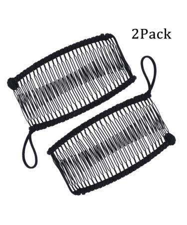 Vintage Banana Hair Clips - 2 Pack Fishtail Hair Accessories for Girls | Durable Ponytail Holders with Large Rounded Edges (Black 30 Tooth Comb) - Buy Online on GoSupps.com