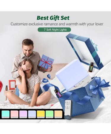 Essential Oil Diffuser 300ml - Cute Humidifier with Adjustable Mist Auto Off & 7-Color Night Lights | Portable Aroma Diffuser for Home Office & Bedroom - Buy Online on GoSupps.com