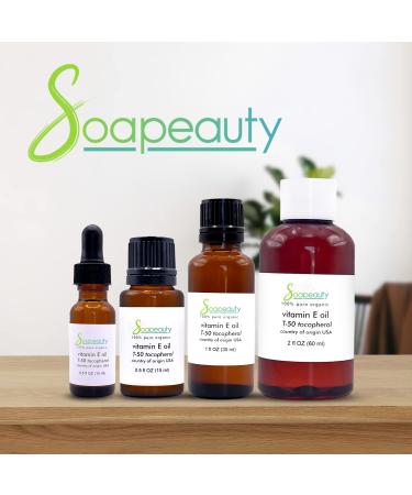 TOCOPHEROL T-50 Vitamin E Oil - Natural Anti-Aging Treatment for Scars Wrinkles & Dark Spots | Multi-Purpose Hair Skin & Body Care - 0.5 oz - Buy Online on GoSupps.com