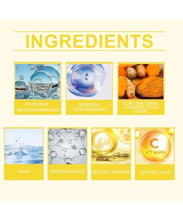  Generisch 2 Pack Vitamin C Sunscreen Vitamin C with Turmeric Sunscreen SPF 50+ Protects and Corrects Sun Damage for Face and Neck Non-Greasy Sunscreen - Buy Online on GoSupps.com