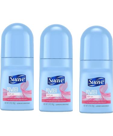 Suave 24 Hour Protection Roll-On Anti-Perspirant & Deodorant for Women - Powder - 2.7 oz (3 pk) - Buy Online on GoSupps.com