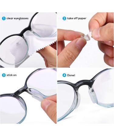 SMARTTOP 2mm Air Chamber Silicone Nose Pads - Anti-Slip Adhesive Nose Pads for Full Frame Eyeglasses - 10 Pair Pack - Buy Online on GoSupps.com
