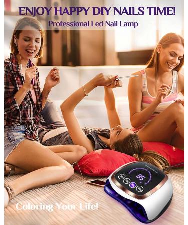Gugusure 180W UV LED Nail Lamp with LCD Display, Auto Sensor, 4 Timer Settings | Professional Gel Curing Light for Salon and Home Use - Buy Online on GoSupps.com