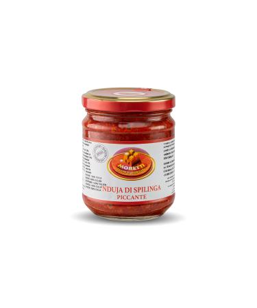 Moretti® Nduja Calabrese Di Spilinga Artisan and Original Spicy Non-GMO Spreadable and Creamy 180g Jar (180g (Pack of 1))