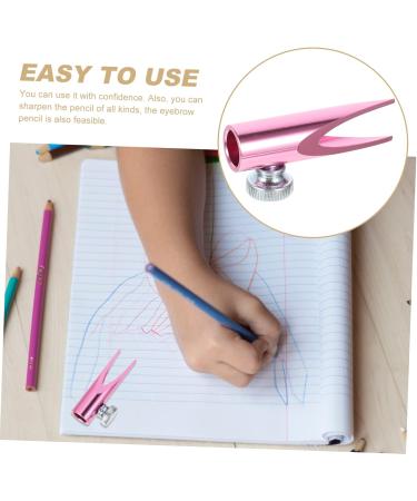 Housoutil 2pcs Eyebrow Sharpening Tool Metal Pencil Colorful Eyeliner Sharpener for Eyeliner Pencil Cylinder Pinkx2pcs 4.5x2cmx2pcs - Buy Online on GoSupps.com