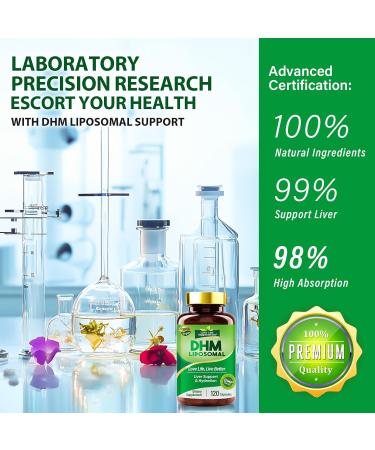 DHM 1000mg Dihydromyricetin Advanced Formula for Liver Support and Hydration 120 Capsules with Electrolytes & B Complex Vegan Non-GMO 2-Mon Supply - Buy Online on GoSupps.com