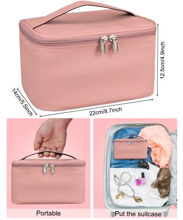 Pink Nail Polish Travel Case with Compartment Organizer - Manicure Set Accessories Bag - Buy Online on GoSupps.com