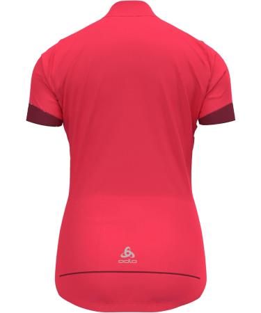 Odlo Women's Essentials Cycling Jersey Half Zip M - Paradise Pink/Raspberry Fudge | International Shipping Available - Buy Online on GoSupps.com