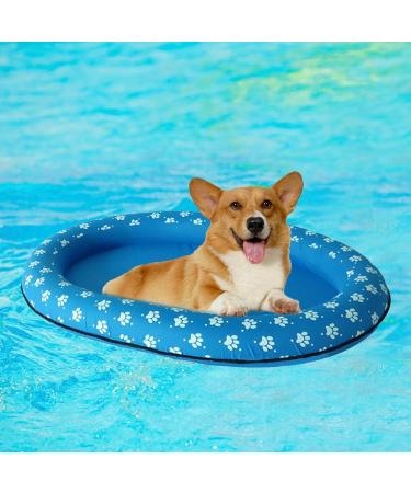 Dog Pool Float Dog Pool Float Inflatable Raft Float Swimming Pool Floating Row Bed Inflatable Beach Toy for Dog Cat Swimming Pool Water Toy Blue - Buy Online on GoSupps.com