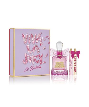 Juicy Couture Viva La Juicy Le Bubbly Eau De Parfum Luxury Women's Perfume with Notes of Champagne Inspired Pink Berries Gardenia Jasmine & Amber - Fruity & Sweet EDP Spray 1.35 Fl Oz (Pack of 3)