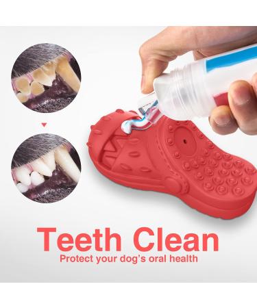 Ruxan Dog Toys - Durable Squeaky Chew Toys for Medium & Large Dogs - Interactive Natural Rubber for Aggressive Chewing - Red - Buy Online on GoSupps.com